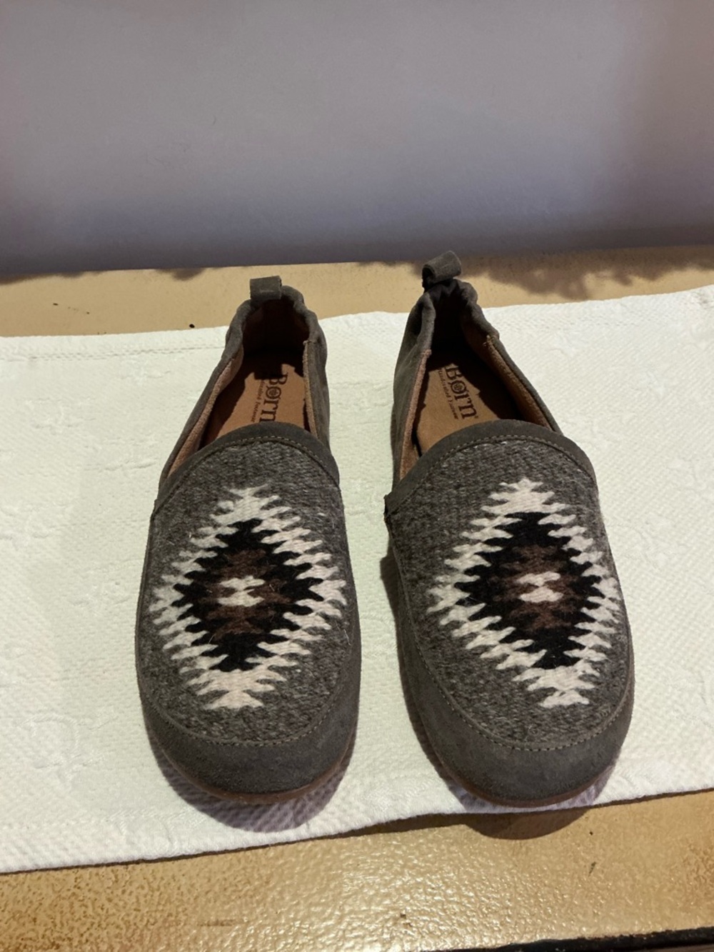 LNWOT Born Suede/Wool Slip Ons Size 7